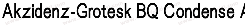 Akzidenz-Grotesk BQ Condense A字体转换